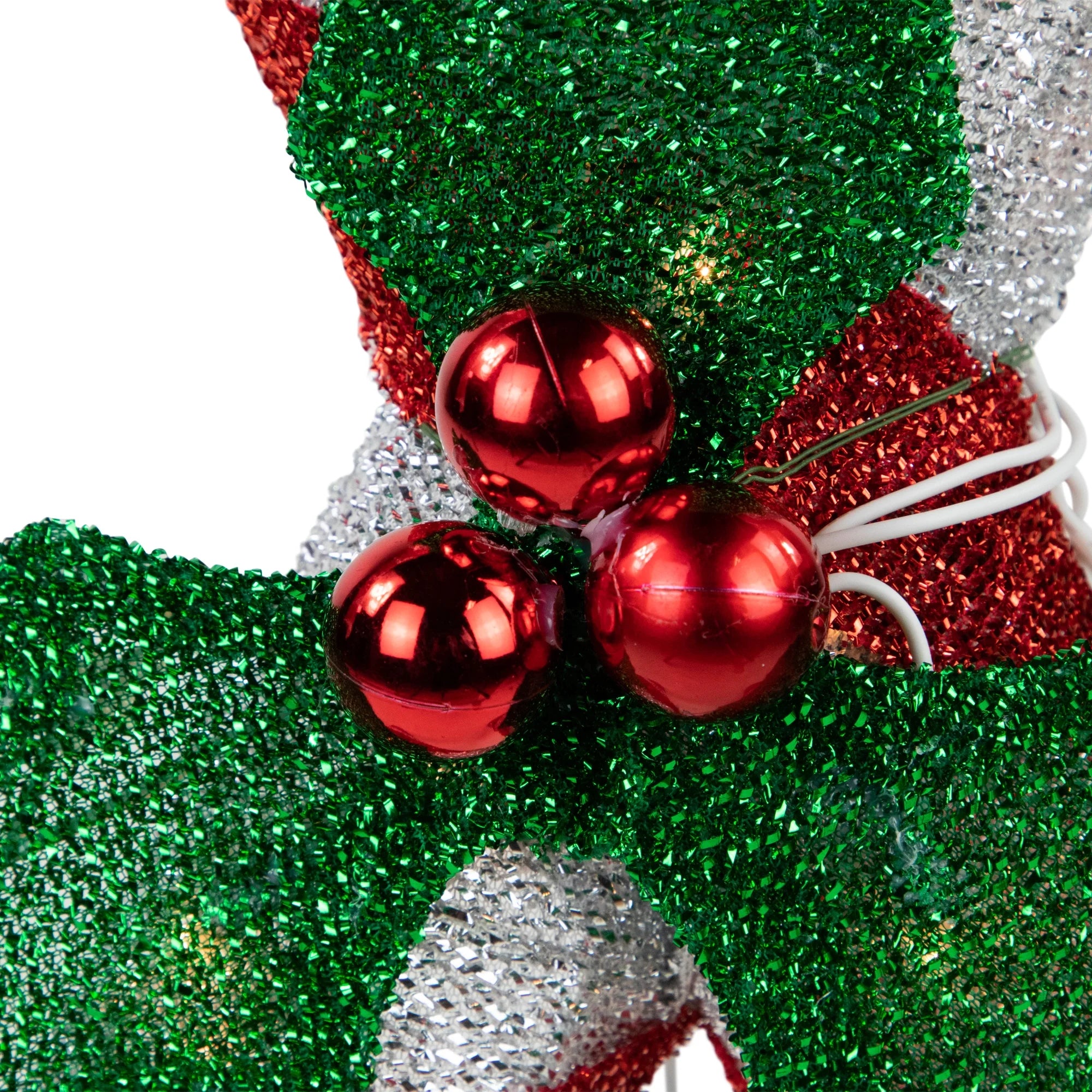 Double Candy Cane Lighted Outdoor Christmas Decoration - 26" - Clear Lights