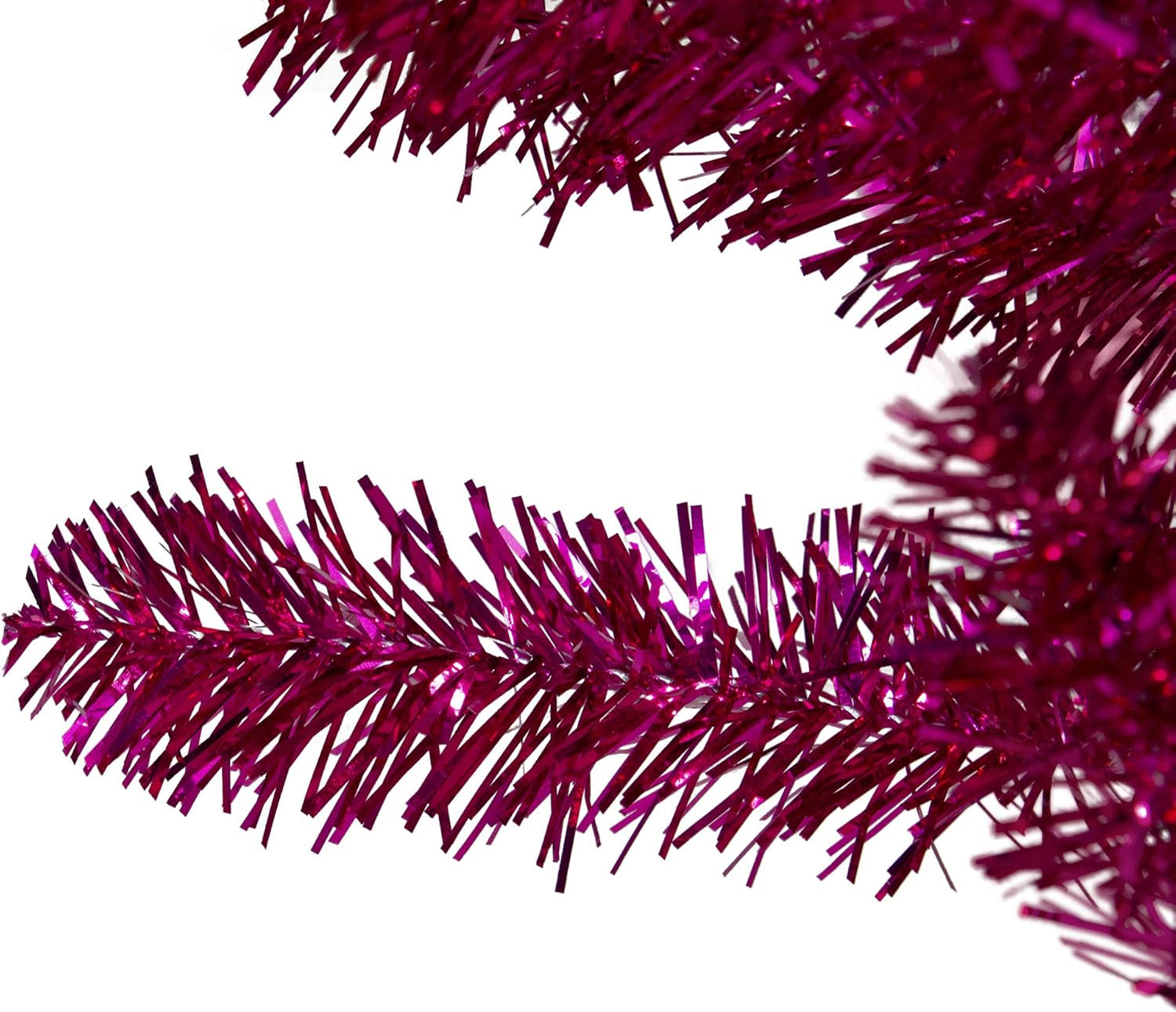 6' Metallic Pink Tinsel Artificial Christmas Tree - Unlit