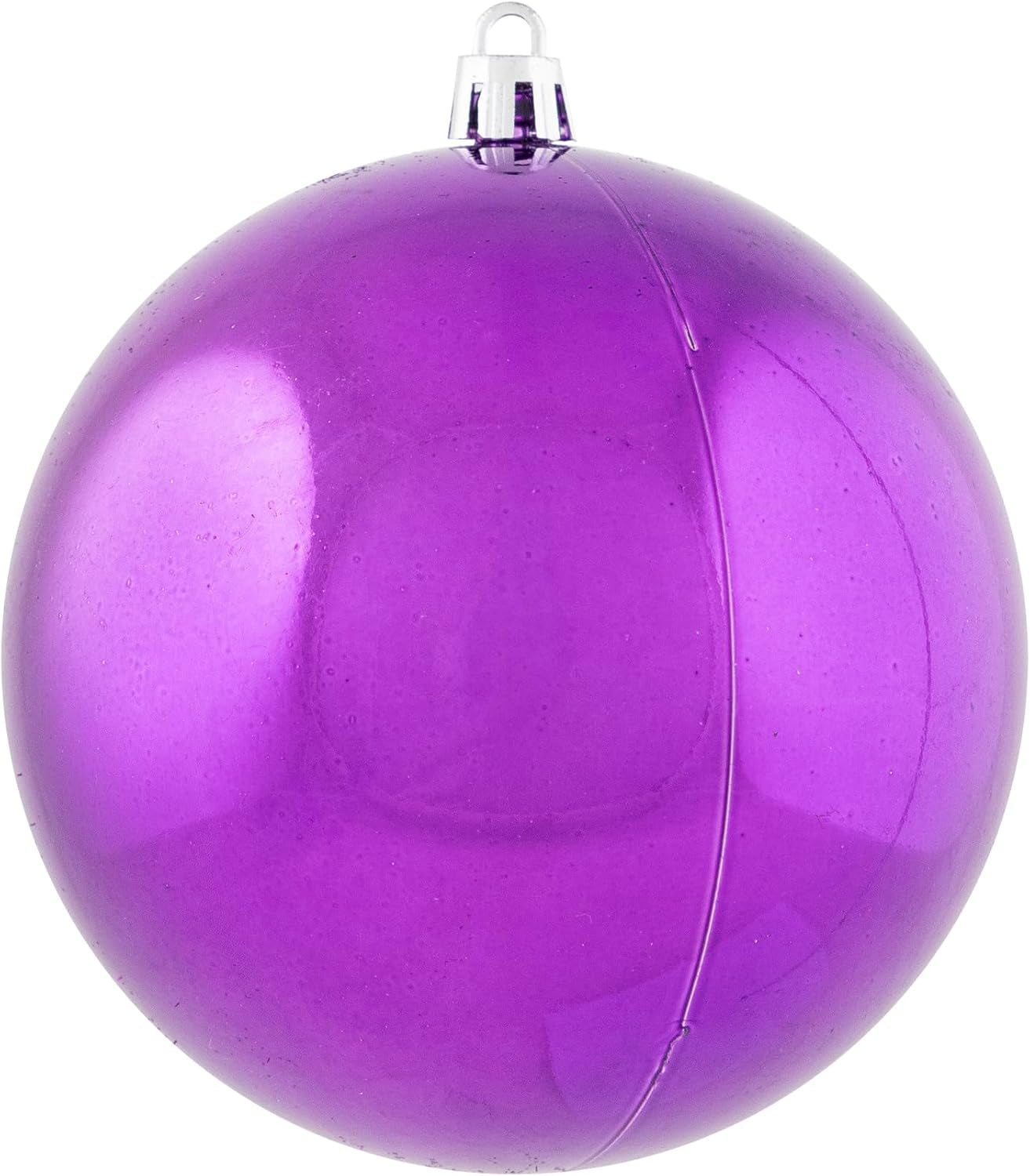 12Ct Purple Shatterproof 4-Finish Christmas Ball Ornaments 4" (100Mm)