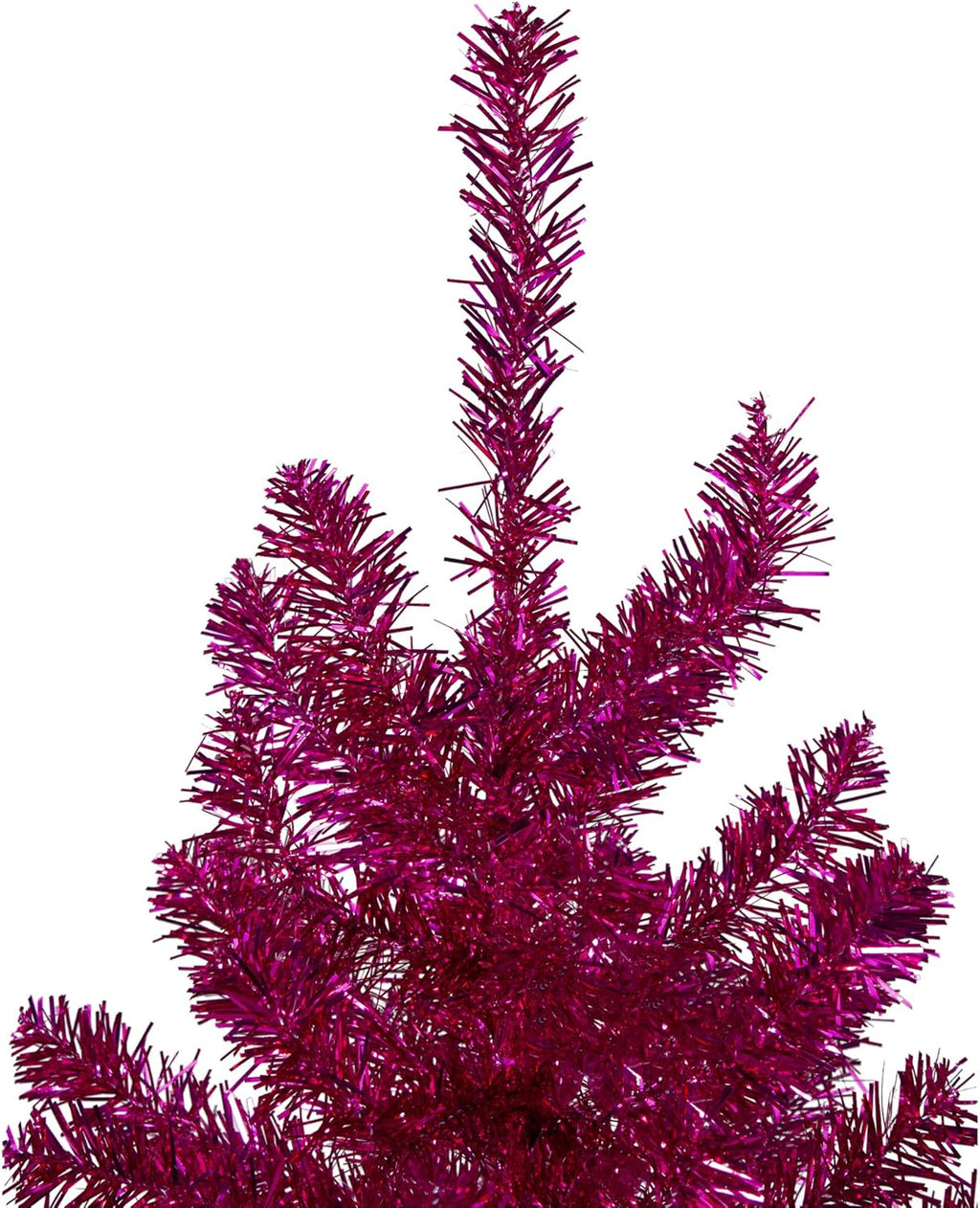 6' Metallic Pink Tinsel Artificial Christmas Tree - Unlit